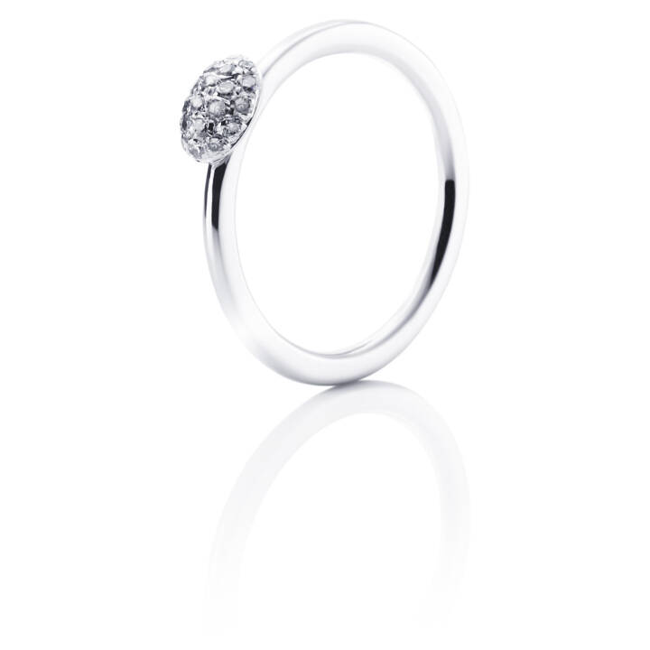Love Bead - Diamonds Ring Weißgold in der Gruppe Ringe / Weißgoldringe bei SCANDINAVIAN JEWELRY DESIGN (13-102-00440)