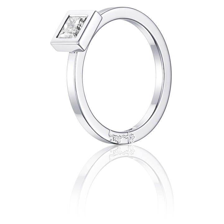 Princess Wedding Thin 0.40 ct diamant Ring Weißgold in der Gruppe Ringe / Verlobungs- & Eheringe bei SCANDINAVIAN JEWELRY DESIGN (13-102-01118)
