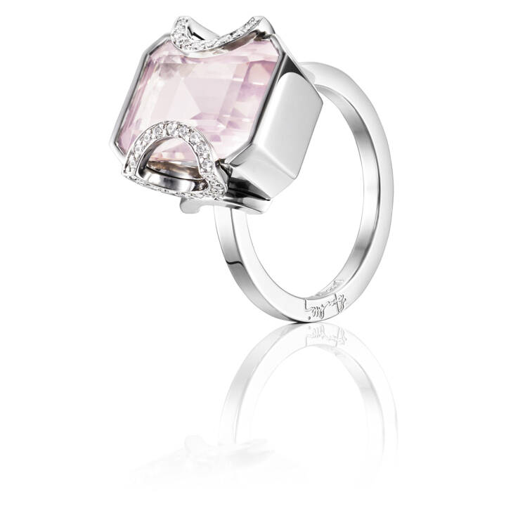Product Image for Efva Attling Little Magic Star - Rose Quartz Ring Weißgold 15.00 mm
