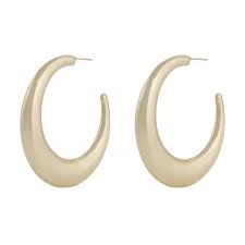 Bella medium ring earrings gold in der Gruppe Ohrringe / Goldohrringe bei SCANDINAVIAN JEWELRY DESIGN (1309-6200-257)