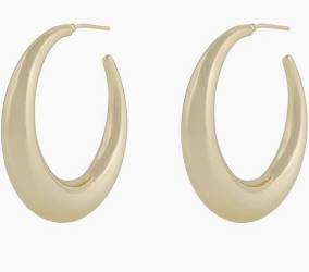 Bella big ring earrings gold in der Gruppe Ohrringe / Goldohrringe bei SCANDINAVIAN JEWELRY DESIGN (1309-6300-257)