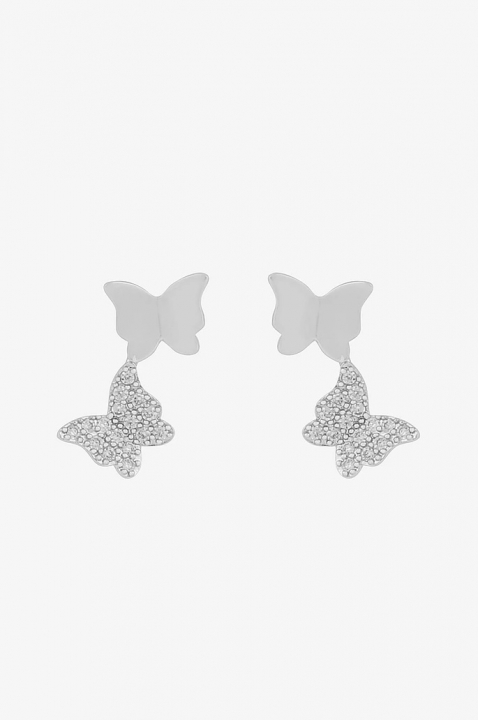 Vega short ear Silver clear in der Gruppe Ohrringe / Silberohrringe  bei SCANDINAVIAN JEWELRY DESIGN (1313-6600-012)