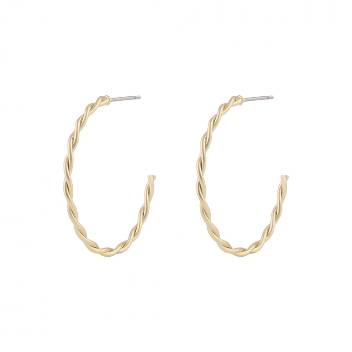 Harper big oval ear Gold in der Gruppe Ohrringe / Goldohrringe bei SCANDINAVIAN JEWELRY DESIGN (1314-6500-257)