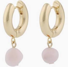 Sanna ear Gold light pink in der Gruppe Ohrringe / Goldohrringe bei SCANDINAVIAN JEWELRY DESIGN (1318-6600-379)