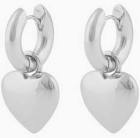 Lara heart ring pendant Earrings Silver in der Gruppe Ohrringe / Silberohrringe  bei SCANDINAVIAN JEWELRY DESIGN (1324-7000-256)