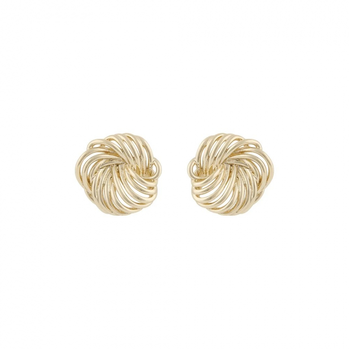 Dakota small round Earring Gold in der Gruppe Ohrringe / Goldohrringe bei SCANDINAVIAN JEWELRY DESIGN (1325-6200-257)