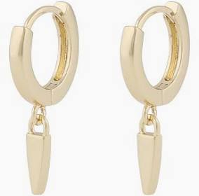 Aero ring pendant Earring Gold in der Gruppe Ohrringe / Goldohrringe bei SCANDINAVIAN JEWELRY DESIGN (1329-6200-257)