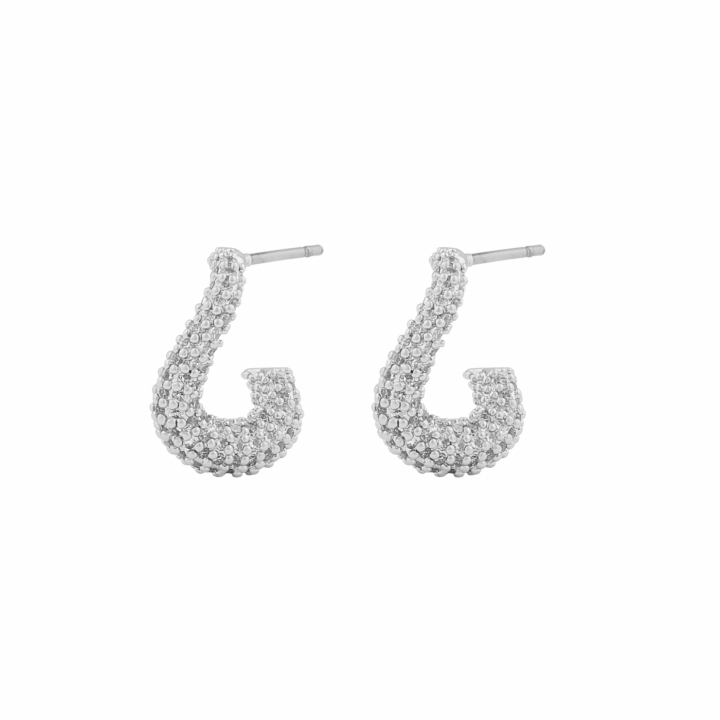 Naomi small irregular oval ear Silver in der Gruppe Ohrringe / Silberohrringe  bei SCANDINAVIAN JEWELRY DESIGN (1334-7000-012)