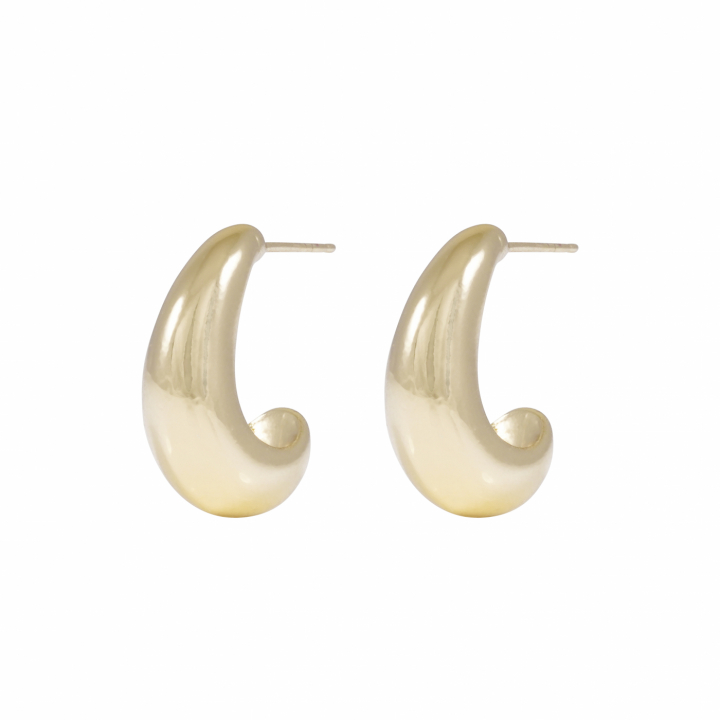 Honey drop oval Earring Gold in der Gruppe Ohrringe / Goldohrringe bei SCANDINAVIAN JEWELRY DESIGN (1354-7000-257)