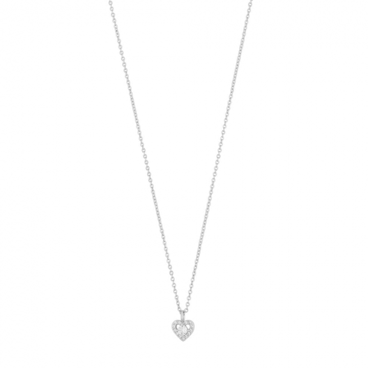 Nisi heart pendant Necklace Silver in der Gruppe Halsketten / Silberhalsketten bei SCANDINAVIAN JEWELRY DESIGN (1356-0142-012-42)