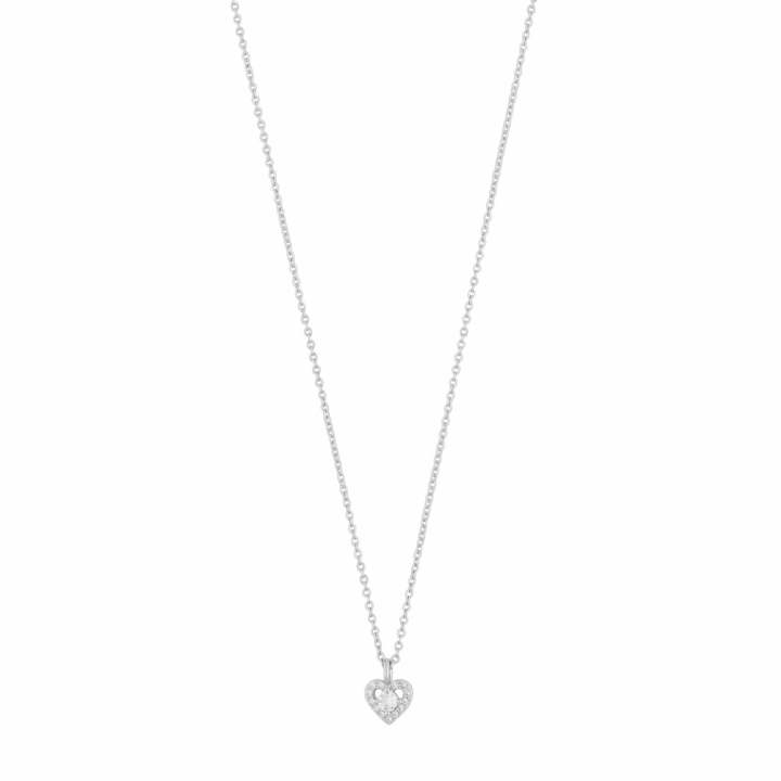 Nisi heart pendant Necklace Silver in der Gruppe Halsketten / Silberhalsketten bei SCANDINAVIAN JEWELRY DESIGN (1356-0142-012-42)