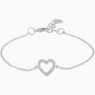Nisi heart Bracelet Silver in der Gruppe Armbänder / Silberarmbänder bei SCANDINAVIAN JEWELRY DESIGN (1356-3100-012)