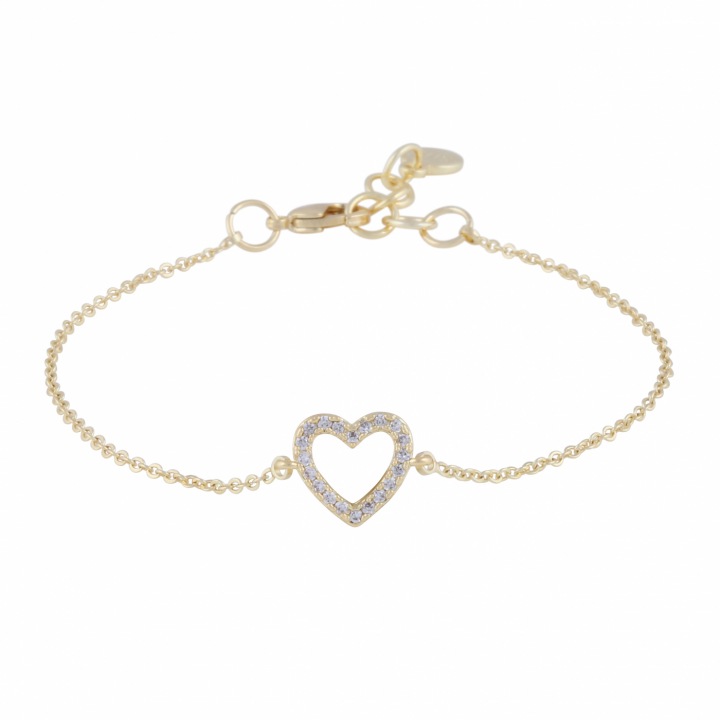 Nisi heart Bracelet Gold in der Gruppe Armbänder / Goldarmbänder bei SCANDINAVIAN JEWELRY DESIGN (1356-3100-251)