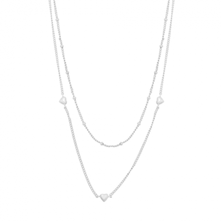 Lovely double chain neck 40 plain silver - 40 cm in der Gruppe Halsketten / Silberhalsketten bei SCANDINAVIAN JEWELRY DESIGN (1363-0140-256-40)
