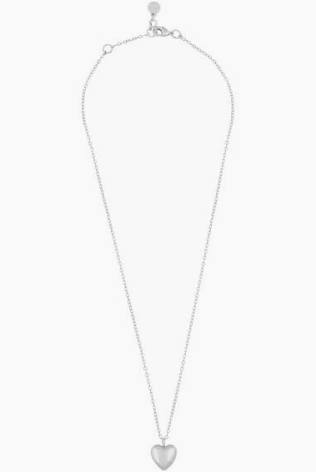 Lovely heart pendant neck silver 42 in der Gruppe Halsketten / Silberhalsketten bei SCANDINAVIAN JEWELRY DESIGN (1363-0442-256)