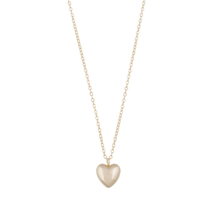 Lovely heart pendant neck gold 42 in der Gruppe Halsketten / Goldhalsketten bei SCANDINAVIAN JEWELRY DESIGN (1363-0442-257)