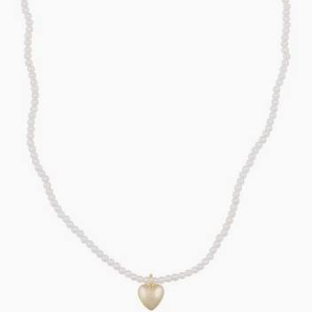 Lovely pendant pearl neck gold 42 in der Gruppe Halsketten / Goldhalsketten bei SCANDINAVIAN JEWELRY DESIGN (1363-0742-362-42)