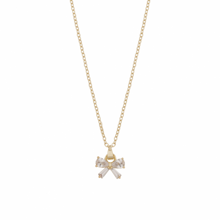 Eira bow pendant Necklace 45 in der Gruppe Halsketten / Goldhalsketten bei SCANDINAVIAN JEWELRY DESIGN (1368-0345-251)