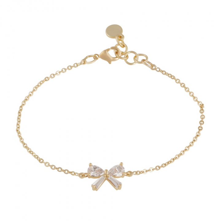 Eira bow chain Bracelet Gold in der Gruppe Armbänder / Goldarmbänder bei SCANDINAVIAN JEWELRY DESIGN (1368-3300-251)