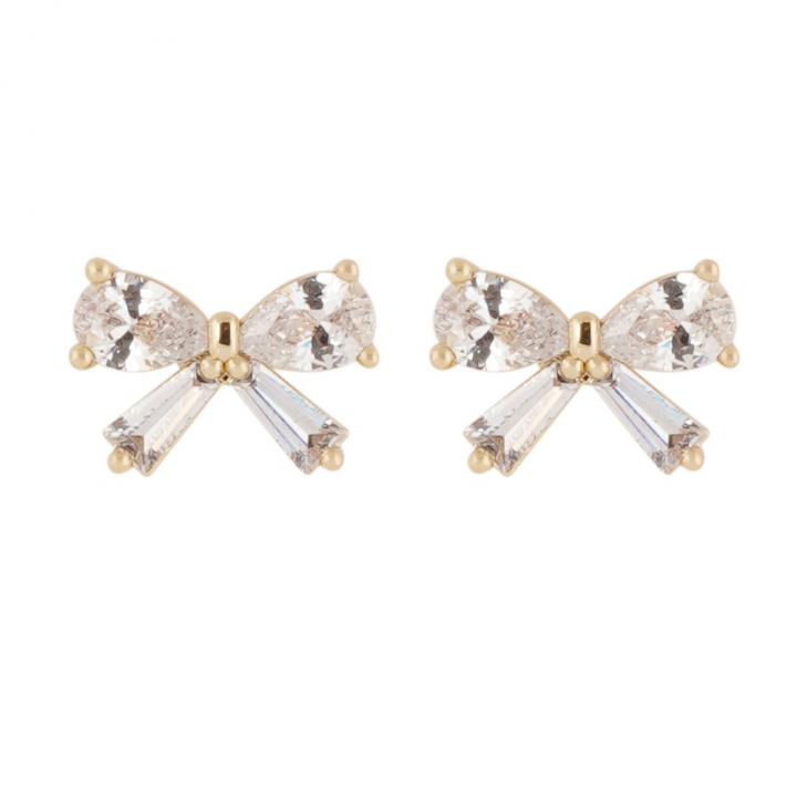Eira bow Earrings Gold in der Gruppe Ohrringe / Goldohrringe bei SCANDINAVIAN JEWELRY DESIGN (1368-6200-251)