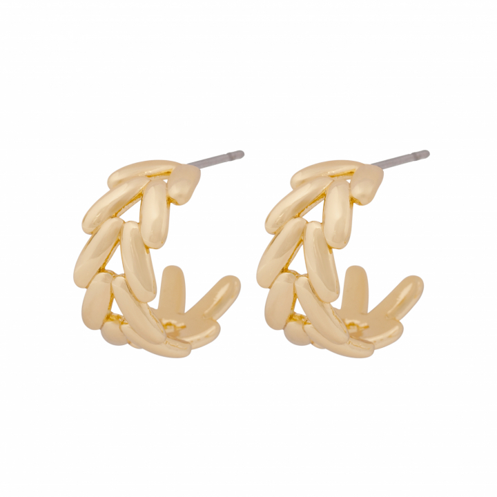 Liddy big pin Earring Gold in der Gruppe Ohrringe / Goldohrringe bei SCANDINAVIAN JEWELRY DESIGN (1388-7100-257)