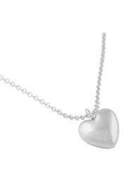 Cute big heart Necklace Silver in der Gruppe Halsketten / Silberhalsketten bei SCANDINAVIAN JEWELRY DESIGN (1394-0450-256-50)
