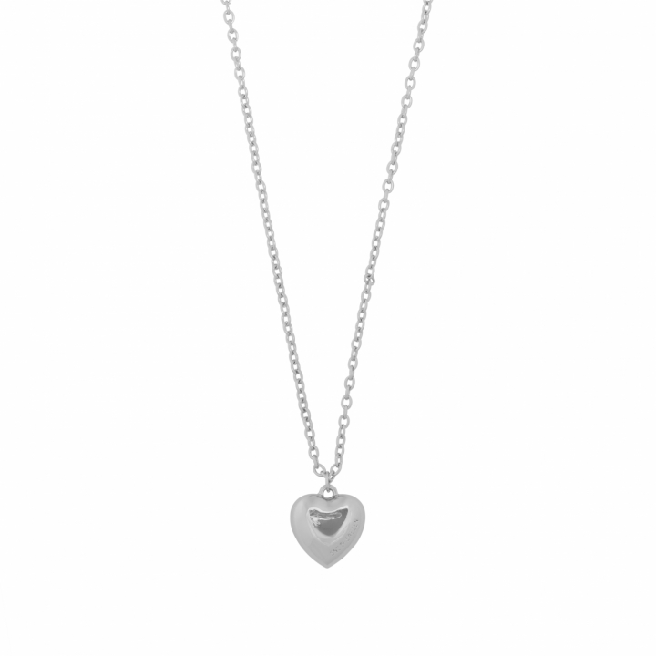Cute big heart Necklace Silver in der Gruppe Halsketten / Silberhalsketten bei SCANDINAVIAN JEWELRY DESIGN (1394-0450-256-50)