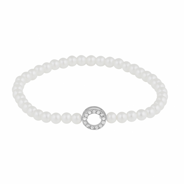Callie elastic pearl Bracelet Silver in der Gruppe Armbänder / Silberarmbänder bei SCANDINAVIAN JEWELRY DESIGN (1396-3100-010)