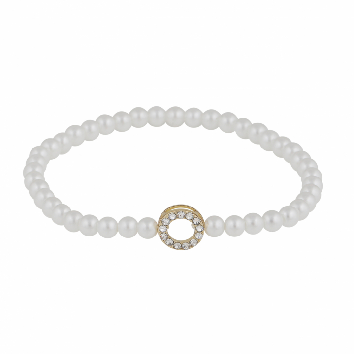 Callie elastic pearl Bracelet Gold in der Gruppe Armbänder / Goldarmbänder bei SCANDINAVIAN JEWELRY DESIGN (1396-3100-362)