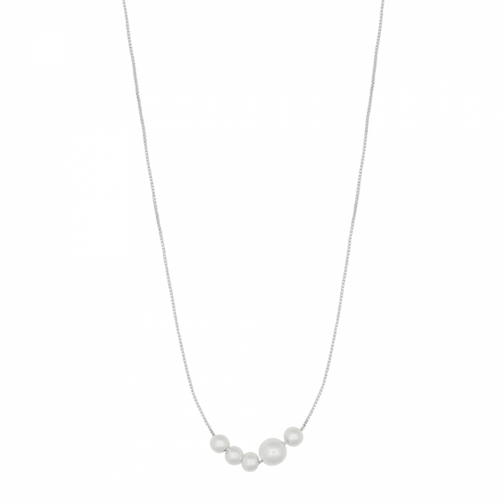 Karan Necklace Silver in der Gruppe Halsketten / Silberhalsketten bei SCANDINAVIAN JEWELRY DESIGN (1399-0740-010)