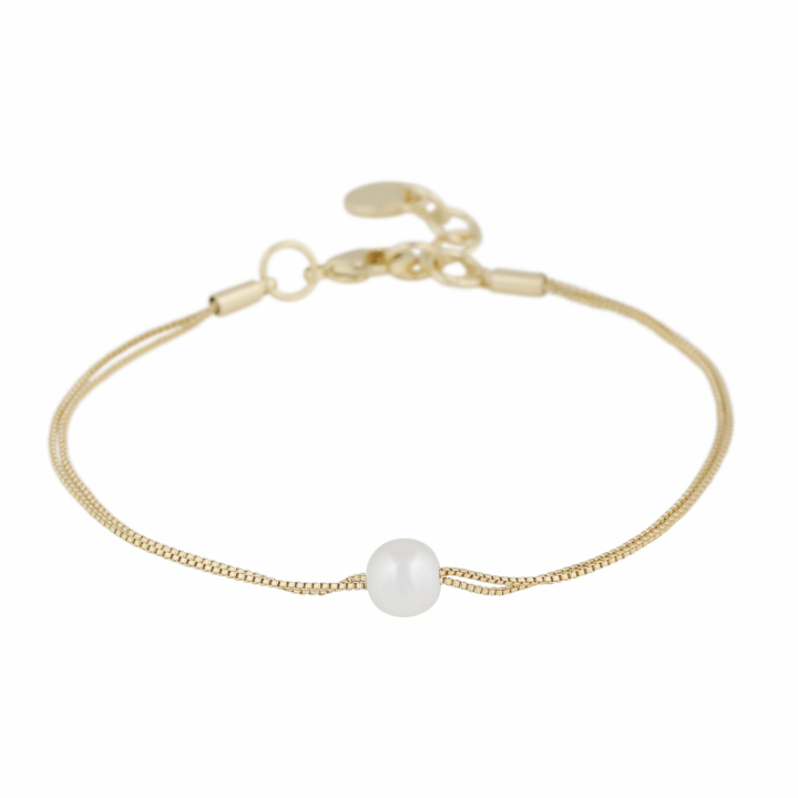 Karan double chain Bracelet Gold in der Gruppe Armbänder / Goldarmbänder bei SCANDINAVIAN JEWELRY DESIGN (1399-3500-362)