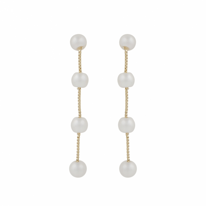 Karan chain Earrings Gold in der Gruppe Ohrringe / Perlenohrringe bei SCANDINAVIAN JEWELRY DESIGN (1399-6600-362)