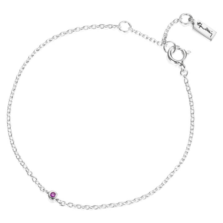 Micro Blink - Pink Sapphire Armbänder Silber 16-19 cm in der Gruppe Armbänder / Silberarmbänder bei SCANDINAVIAN JEWELRY DESIGN (14-100-01894-1619)