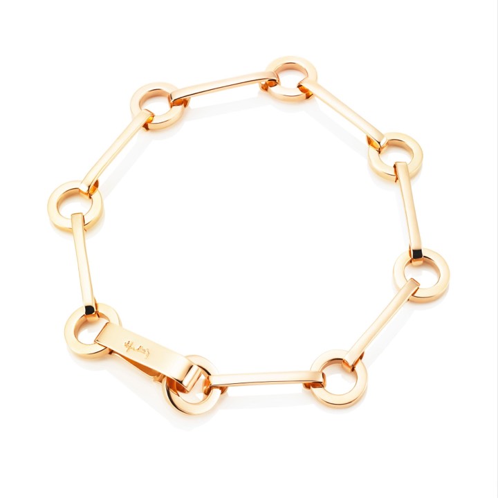 Ring Chain Armbänder Gold in der Gruppe Armbänder / Goldarmbänder bei SCANDINAVIAN JEWELRY DESIGN (14-101-00047-0000)