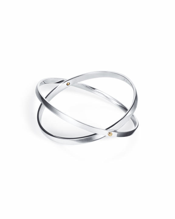 Two Of Us Cuff Silver/Gold in der Gruppe Armbänder / Armreifen bei SCANDINAVIAN JEWELRY DESIGN (14-106-02364)
