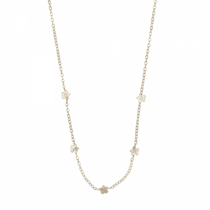 Flora daisy Necklace Gold in der Gruppe Halsketten / Goldhalsketten bei SCANDINAVIAN JEWELRY DESIGN (1400-0440-257)