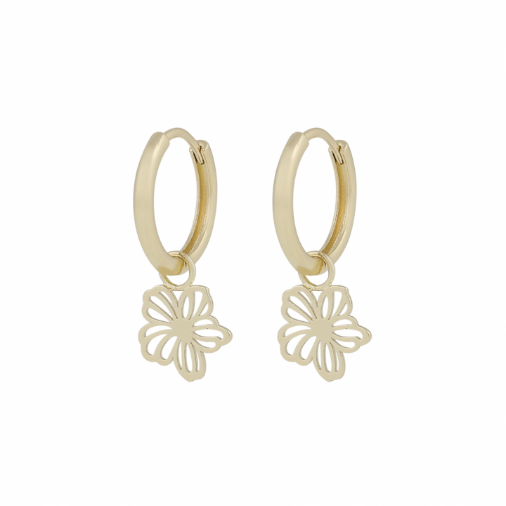 Flora daisy pendant ring Earrings in der Gruppe Ohrringe / Goldohrringe bei SCANDINAVIAN JEWELRY DESIGN (1400-6700-257)