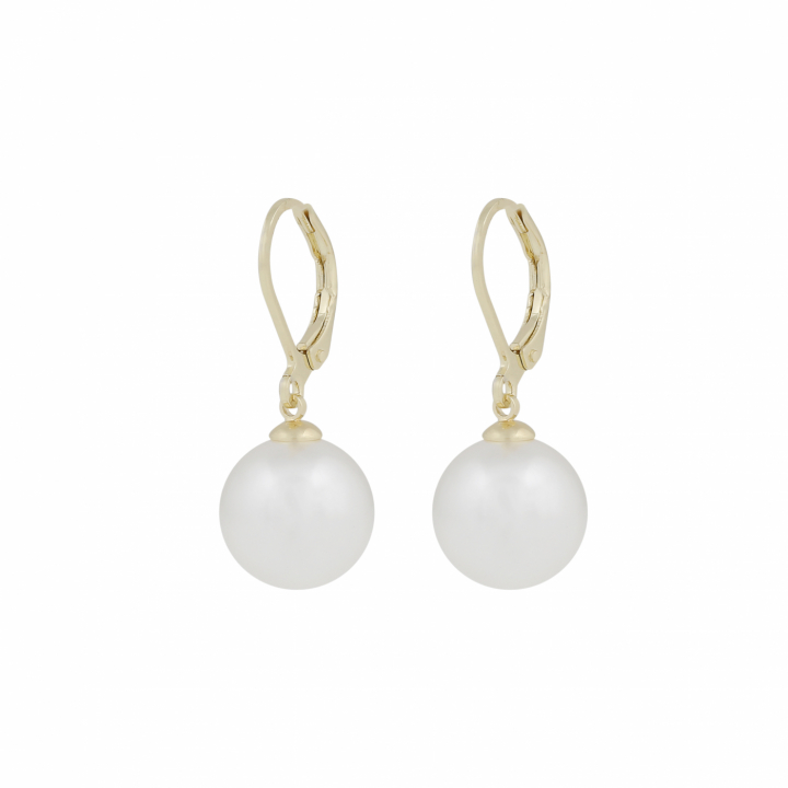 Jackie hook Earrings  12mm Gold in der Gruppe Ohrringe / Perlenohrringe bei SCANDINAVIAN JEWELRY DESIGN (1404-6500-362)