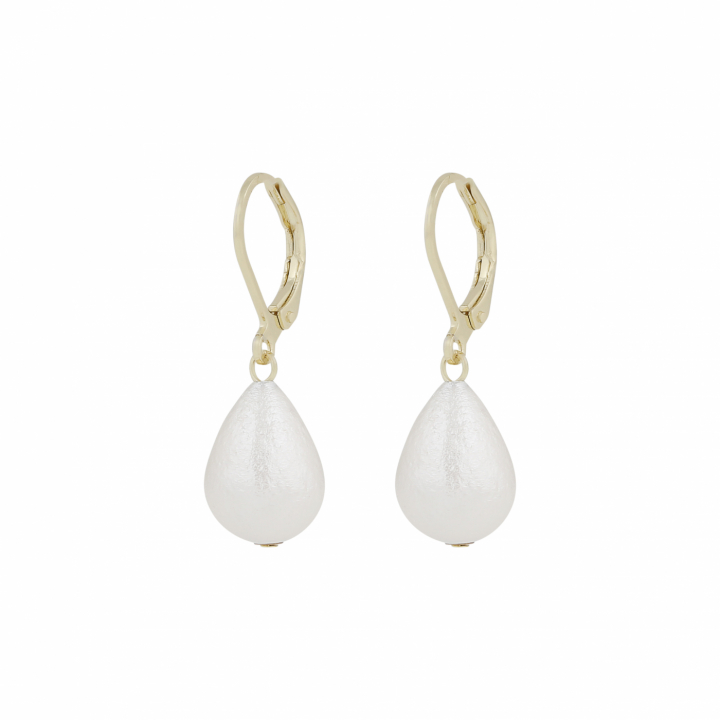 Jackie silk hook Earrings Gold in der Gruppe Ohrringe / Goldohrringe bei SCANDINAVIAN JEWELRY DESIGN (1404-6700-362)