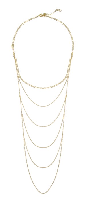 CU draped Halsketten Gold 90 cm in der Gruppe Halsketten / Goldhalsketten bei SCANDINAVIAN JEWELRY DESIGN (1421220009)