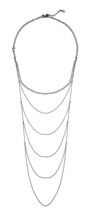 CU draped Halsketten black 90 cm in der Gruppe Halsketten / Silberhalsketten bei SCANDINAVIAN JEWELRY DESIGN (1421240009)