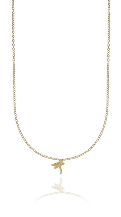 Dragonfly Halsketten Gold 40-45 cm in der Gruppe Halsketten / Goldhalsketten bei SCANDINAVIAN JEWELRY DESIGN (1422120005)
