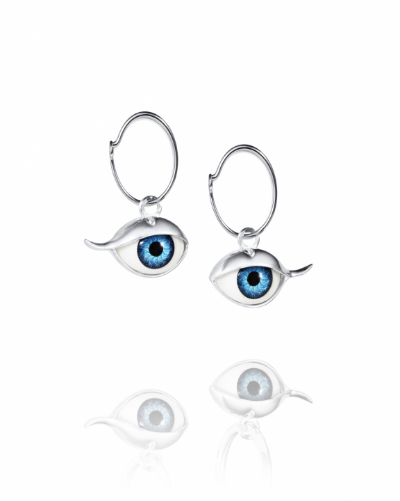 Eyes Eyes Baby Hoops Silber in der Gruppe Ohrringe / Silberohrringe  bei SCANDINAVIAN JEWELRY DESIGN (15-100-02152-0000)