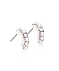 NT Pendant Mixed Curved 10 mm, Crystal/white in der Gruppe Ohrringe / Perlenohrringe bei SCANDINAVIAN JEWELRY DESIGN (15-12146-159)