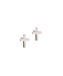 NT Brilliance Cross 8 mm, Crystal in der Gruppe Ohrringe / Silberohrringe  bei SCANDINAVIAN JEWELRY DESIGN (15-12171-01)