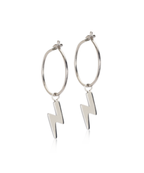 NT Ear Ring 14 mm, Pendant Flash 11 mm in der Gruppe Ohrringe / Silberohrringe  bei SCANDINAVIAN JEWELRY DESIGN (15-1252-8500)