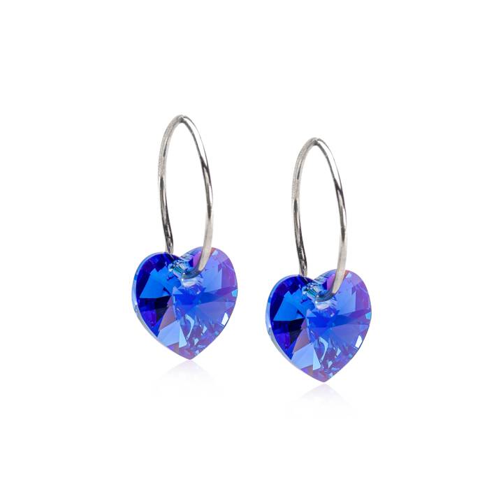NT Heart 10 mm, Sapphire in der Gruppe Ohrringe bei SCANDINAVIAN JEWELRY DESIGN (15-1255-04)