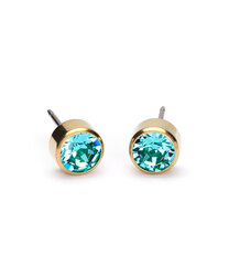 GT Bezel 6 mm, Turquoise in der Gruppe Ohrringe / Goldohrringe bei SCANDINAVIAN JEWELRY DESIGN (15-1309-11)