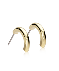 GT Pendant Round Curved 15 mm gold in der Gruppe Ohrringe / Goldohrringe bei SCANDINAVIAN JEWELRY DESIGN (15-13153-00)