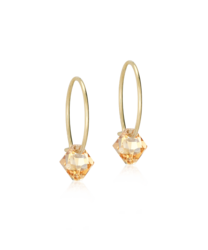 GT Ear Ring 14 mm, Bicone 6 mm, Golden shadow in der Gruppe Ohrringe / Goldohrringe bei SCANDINAVIAN JEWELRY DESIGN (15-1347-28)